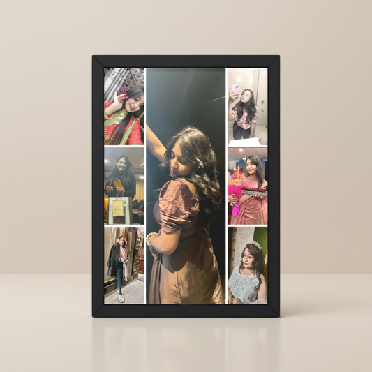 Personalized 7 Photos Photo Frame | Custom Name & Message | Premium Quality