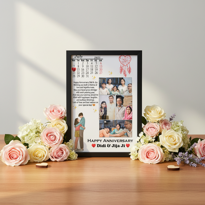 Anniversary Photo Frame | Personalized | A4 Size | Wall & Table