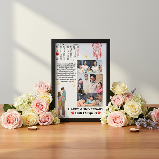 Anniversary Photo Frame | Personalized | A4 Size | Wall & Table