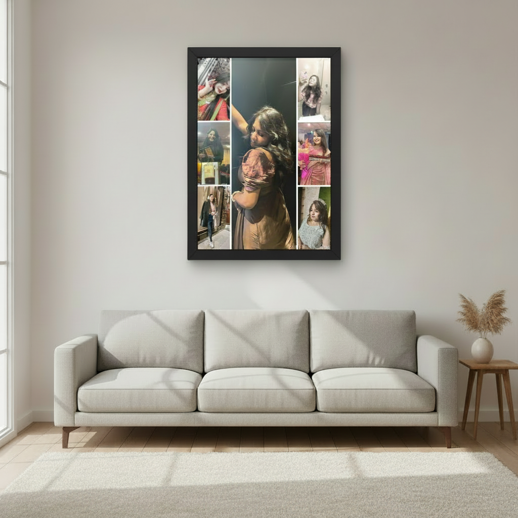 Personalized 7 Photos Photo Frame | Custom Name & Message | Premium Quality